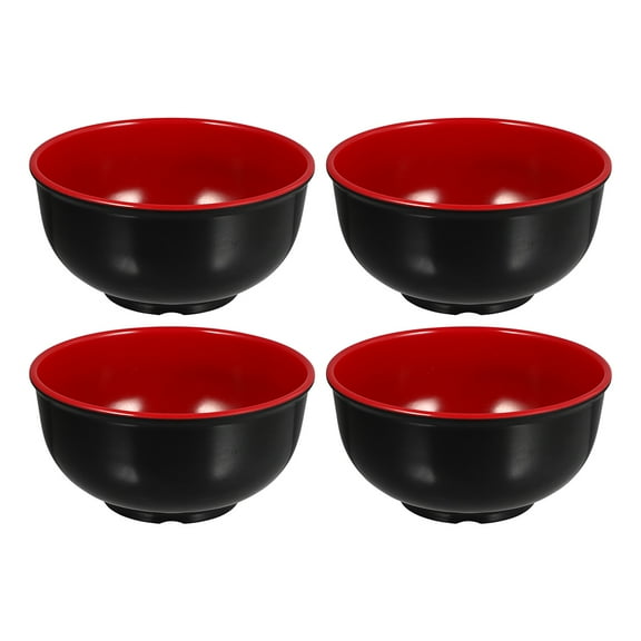 NIAIZEK Red Instant Noodle Bowl 4-Pack Quick Soup for Home and Store Use