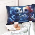 thumbnail image 4 of Salouo Cute Fish Flower Couple Pattern Pillow Cases,1PC Pillow Covers with Envelope Closure Decorative Pillow Case for Bed Couch,Pillows Not Included-16"x24", 4 of 6