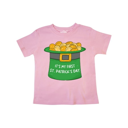 

Inktastic It s My 1st St. Patrick s Day with Green Top Hat and Gold Gift Toddler Boy or Toddler Girl T-Shirt