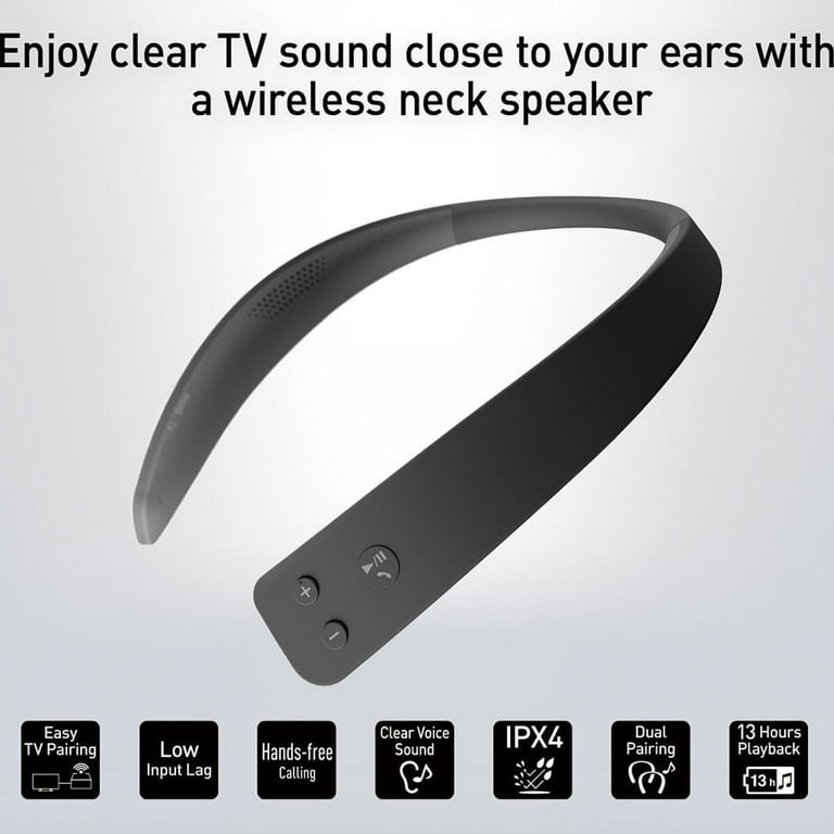 Panasonic WN10 Wireless Wearable TV Neck Speaker, Bluetooth, Built