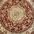 thumbnail image 7 of Merrick Lane Traditional Maidon 4' x 4' Persian Style Floral Medallion Motif Octagon Olefin Area Rug with Jute Backing in Burgundy, 7 of 7
