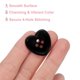 thumbnail image 4 of Uxcell 40 piezas de botones de resina en forma de corazón, 23 mm 5/8" botones de 4 agujeros para ropa, prendas de punto, manualidades y decoración, negro, 4 of 7