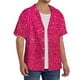 thumbnail image 2 of Fotbe Rose Red Glitter Camisa Estampada de Manga Corta para Hombre, Casual de Verano, Estilo Playero, Sin Arrugas-4X-Large, 2 of 5