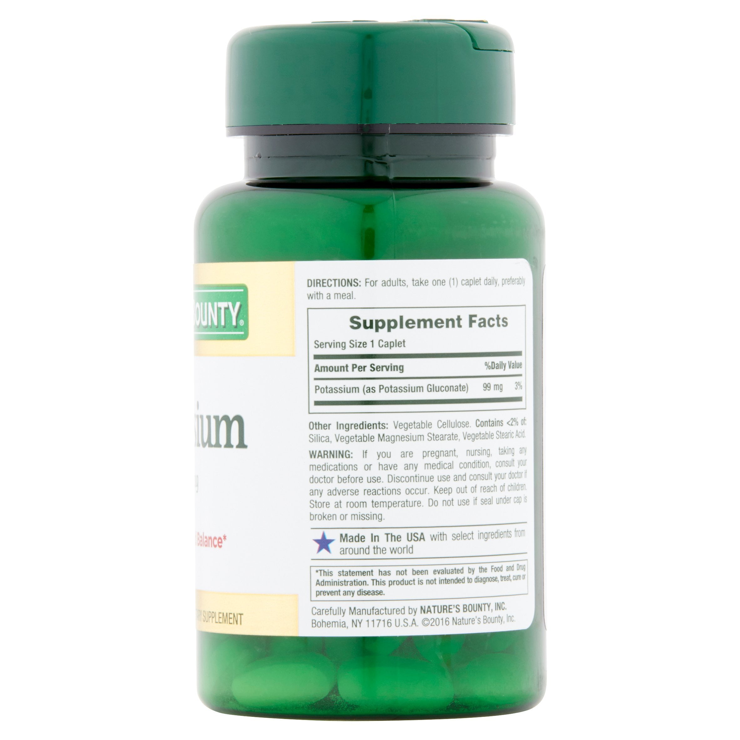 Nature's Bounty Potassium Essential Nutrient Fluid Balanced, 100ct, 3-Pack