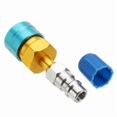 thumbnail image 3 of FrostHike R1234YF Car Air-conditioning AC Charging Quick Coupler Hose Adapter Connector(Golden Blue), 3 of 5