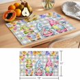 thumbnail image 6 of Easter Gnomes Placemats Set of 4 Spring Floral Eggs Flowers Butterflies Gray Plaid Place Mats Indoor Wipeable Table Mats Washable Dining Table Placemats for Kitchen Holiday Party Decor 13x19 Inch, 6 of 9