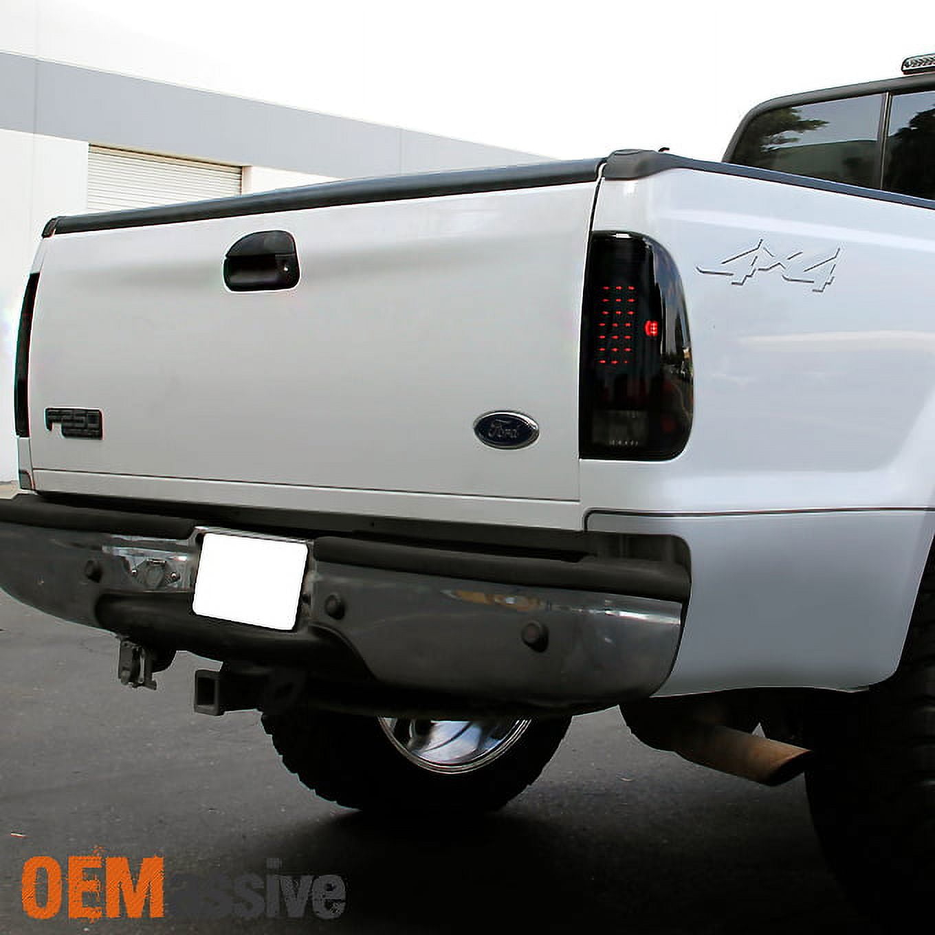 AKKON - For 97-03 Ford F150 F-150 Pickup Truck Styleside Model Black Smoke LED Tail Lights Brake Lamps Pair