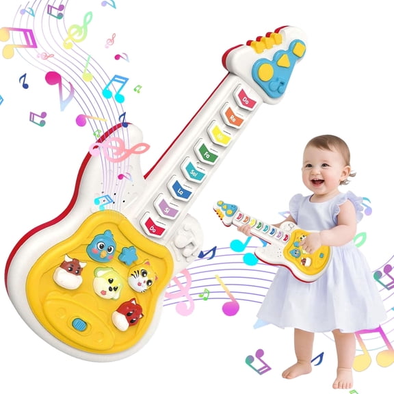 Guitar Toys for Toddlers 1-2-3 Year Old, Musical Instrument Toy Gift, Toddler Toys 2 3 4 Year Old