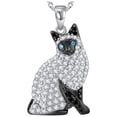 thumbnail image 2 of Collares con dijes CatNeck07 1Pza Siamese Plata/Negro Metal Cadena y Dije., 2 of 2