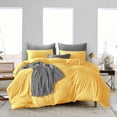 thumbnail image 1 of Dee's Collection Full/Queen Size 3 Psc Microfiber Duvet Cover Solid -Golden, 1 of 6