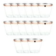 thumbnail image 1 of Hearth & Gear 25 Pcs Transparent With Gold Edge Cups Drinking Cups For Party Wedding Camping Beach And Picnic Reusable Cup For Everyday Use Durable Drinking Washing Cup Set for Women Button Cups, 1 of 7