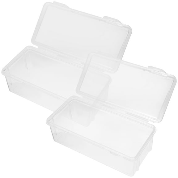 NIAIZEK 2-Pack Bread Saver Container Set, Rectangular Plastic Storage Box for Bread and Food Preservation