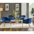 thumbnail image 2 of Best Master Dalton Navy Velvet Side Chairs in Gold, 2 of 2