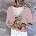 thumbnail image 2 of QASIEATN Hoodies for Graceful Women Fashion, Solid Color Long Sleeve Casual Hooded Sweatshirt with Female Button Buttons and Drawstring Pockets, Womens Fall Tops, 2 of 5