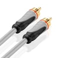 thumbnail image 2 of Digital Audio RCA Composite Video Coaxial Cable (50 Feet) Gold Plated Dual Shielded RCA to RCA Male Connectors AV Wire Cord Plug for S/PDIF Home Theater, HDTV & Hi-Fi Systems (Black), 2 of 4