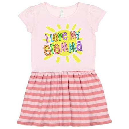 

Inktastic I Love my Gramma- sun and rainbow letters Gift Toddler Girl Dress