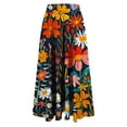 thumbnail image 6 of Nmnitkp Skirts for Women Casual Floral Prints Women's Pleated Skirt Chiffon Elastic Waist A-Line Midi Length Skirt Fashionable Trends Maxi Skirt, 6 of 7