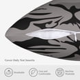 thumbnail image 5 of ZICANCN Tiger Texture Pattern Grey Black Throw Pillow Covers, Bed Couch Sofa Knit Decorative Pillow Covers for Living Room Farmhouse, 12"x12", 5 of 8