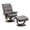 Gray, variant on Pemberly Row Fabric Manual Reclining Swivel Chair and Ottoman in Black