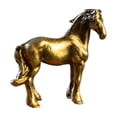 thumbnail image 2 of Qiopertar Hand Carved Copper Alloy Horse Statue, Bronze Miniature Horse Figurine Desktop Decor, Small Horse Ornament for Home Office Shelf Display Decoration, Bronze, 2 of 6