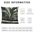 thumbnail image 5 of JEUXUS  Black and White Stripes Palm Leaf Pattern Summer  Pillow Cover Square Throw Pillow Case Cushion Cover, 5 of 5