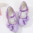 thumbnail image 7 of Fesfesfes Girls Sequined Toe Cap Shoes Princess Style High Heels for Parties,Glitter Dress Shoes for School Performances,Cute Low Heel Sandals(Purple,9 Years), 7 of 7