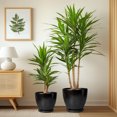 thumbnail image 4 of Ordivic Ceramic Plant Pots - 10+8+6 Inch Modern Round Planters for Indoor Outdoor with Drainage Holes and Plant Saucers, Room Patio House Office Decor, Gardening Gifts, 4 of 8
