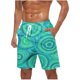 thumbnail image 1 of Pantalones Cortos para Hombre de Cintura Elástica con Bolsillos Pantalones de Playa de Impresión Casual, Poliéster Ligero de Moda para la Primavera Verano Al Aire Libre Y el Uso Diario, 1 of 4