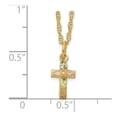 thumbnail image 3 of Diamond2Deal 10K Tri-Color Gold Cross Necklace for Women 18", 3 of 6