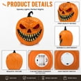 thumbnail image 4 of Halloween Pumpkin Decorative Light Sound Activated Glowing LED 1 Piece Battery Powered Scary Jack O Lantern Decor for Indoor Outdoor Yard Patio Porch Table Desktop Halloween Party Decoration, 4 of 8