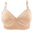 thumbnail image 2 of Wutalume Women's Full Bust Thin Bras - Wireless Lifting Support Bra, Soft Fabric Comfort Bra for All-Day Confidence,Complexion 3XL, 2 of 4