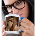 thumbnail image 2 of 3drose, Portrait of a Dachshund, 15oz Two-tone Blue Mug, 2 of 6