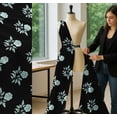 thumbnail image 5 of Soimoi Cotton Cambric Fabric Leaves & Floral Artistic Printed Fabric 1 Yard 42 Inch Wide, 5 of 7