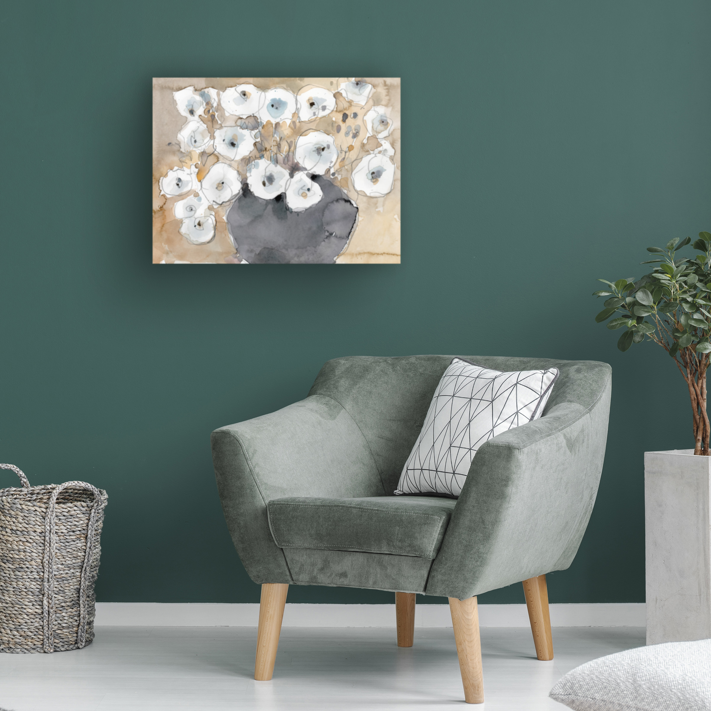 Samuel Dixon 'Another White Blossom I' Canvas Art