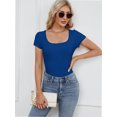 thumbnail image 6 of Women Short Sleeve Scoop Neck Tops Shirts Fitted Summer Tshirt Tee, 6 of 6