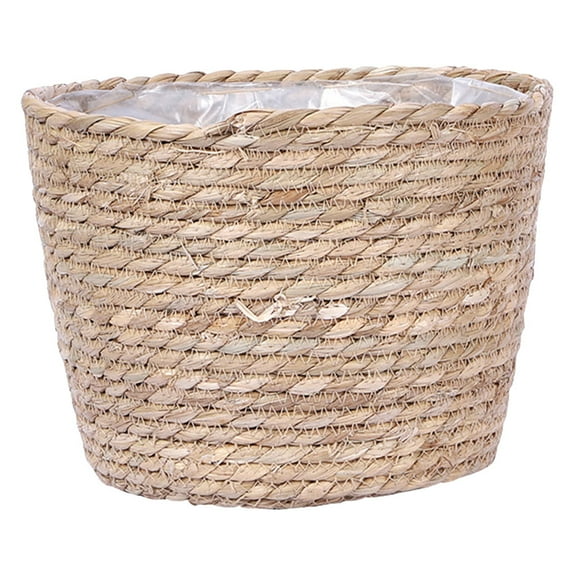 PAMINGONO Wicker Basket Set for Plants Minimalist Design Seagrass Large Planter 1Set 10.22X10.22X7.07in