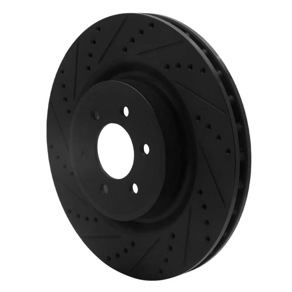Dynamic Friction Company 633-40022L DFC Brake Rotor - Drilled And Slotted - Black
