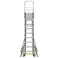 thumbnail image 3 of Little Giant Ladder Systems Adjustable Safety Cage Platform Ladder, 14 ft, Fiberglass Multi color, 3 of 8