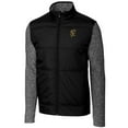 thumbnail image 2 of Men's Cutter & Buck Black Grambling Tigers Vault Stealth Hybrid Quilted Full-Zip Windbreaker Jacket, 2 of 3