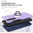 thumbnail image 2 of Case for Samsung Galaxy S21 FE, Light Shockproof Protective Cover with Built-in Magnetic Rotating Holder Kickstand Stand Compatible for Samsung Samsung Galaxy S21 FE (Purple), 2 of 14