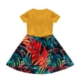 thumbnail image 5 of Jamsmile Toddler Girls Dress Summer Floral Print Short Sleeve Casual Dresses Little Girls Casual Tunic Playwear Basic Dresses, 5 of 6