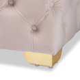 thumbnail image 3 of Baxton Studio Avara Modern Tufted Velvet Ottoman in Beige and Gold, 3 of 8