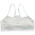 thumbnail image 3 of SHenli Sports Bra for Girls, Cotton Training Bras for Teens, Soft Full Cup Underwear with Fixed Bust Pad and Adjustable Strap, Seamless Crop Top for Girls 10-16 Years Beige, 3 of 7