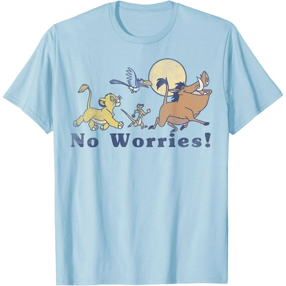 Lion King No Worries Vintage Group Shot DTG Print Unisex T-Shirt