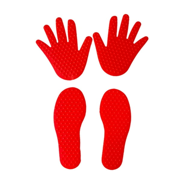 4x Fabricantes de alfombras táctiles Hugo juguetes sensoriales rojo