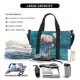 thumbnail image 4 of Travel Duffle Bag Flowers in Glass Vase Travel Tote Bags Carry on Luggage Waterproof Weekender Bags with Top Handle Adjustable Shoulde Strap for Travel Gym, 4 of 5