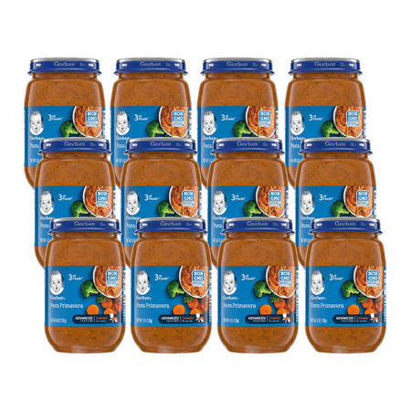 Gerber 3rd Foods Baby Food Jars, Primavera Pasta, 6 OZ (Pack of 12)