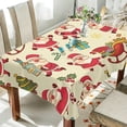 thumbnail image 4 of Dreamtimes Santa Claus Tablecloth, Waterproof Washable Polyester Square Table Cover, Durable Tablecloth for Kitchen Dining Table Party Decor,54"X 54", 4 of 7