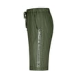 thumbnail image 4 of Jxximdong Cargo Shorts for Women, Casual Solid Side Pockets Pants Shorts Elastic Waist Pockets Daily Mid Long Lace Shorts, Green Women's Casual Shorts, 4 of 6