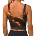 thumbnail image 4 of Picia Cool Fire Man Sports Bra for Women,Padded Strappy Sports Bras Medium Support Yoga Bra with Removable Cups,Running Yoga Bra-X-Large, 4 of 9